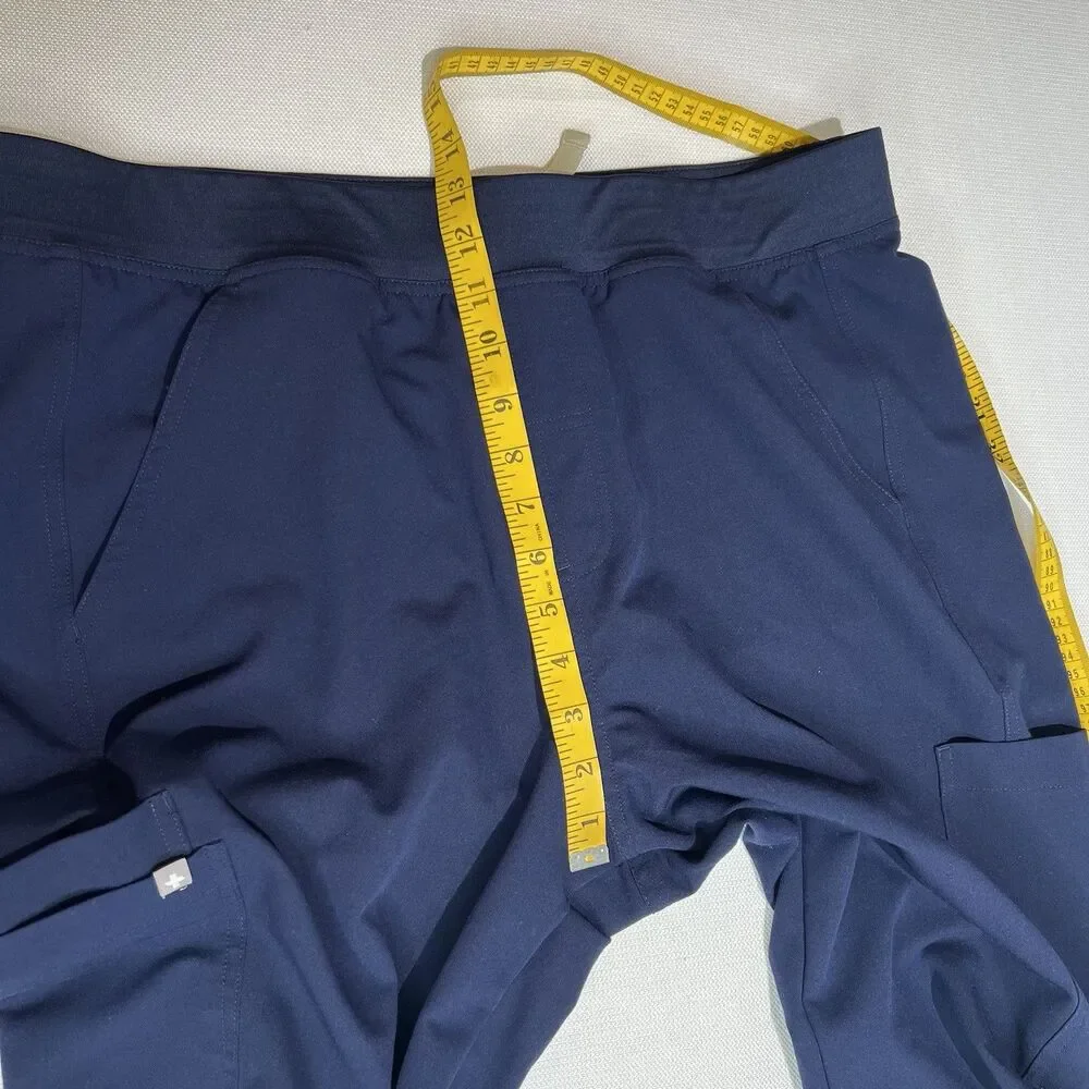 Figs Technical Collection Mens Axim Cargo Scrub Pants Sz XL Blue Medical Nurse